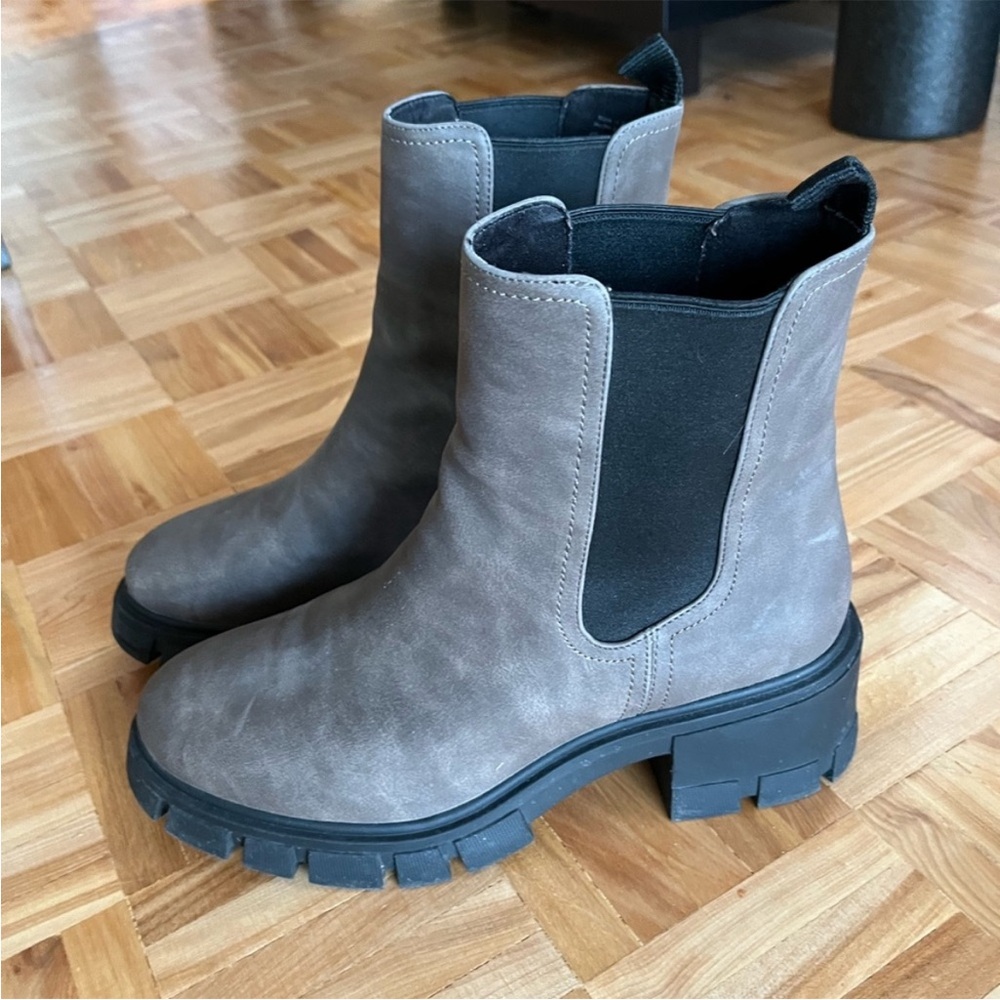 Call It Spring Gray Ankle Boots - Picture 1 of 4